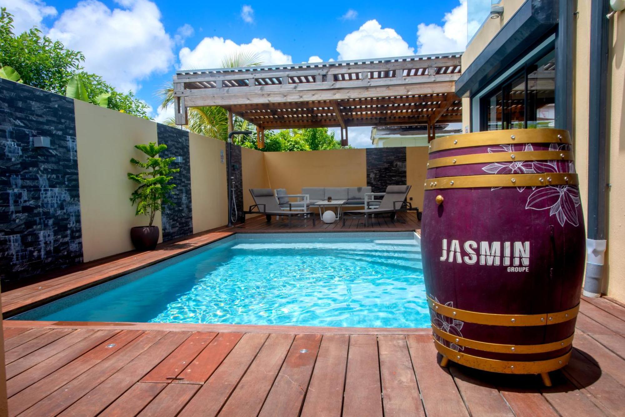 Les Jasmin Standing Piscine Chauffee Jacuzzi 5 Ch 14 Pers